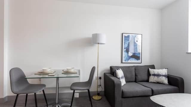 Accommodation at Contemporary 1 Bedroom Apartment Leeds in leeds