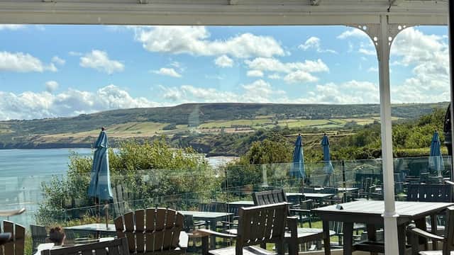 Dining at Osbournes at the Victoria Hotel in robin hoods bay