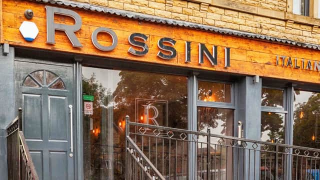 Dining at Rossini Italian Restaurant in bradford