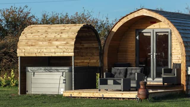 Accommodation at Little Meadow Pods - Sleep 2-4 with Hot Tub in wilberfoss