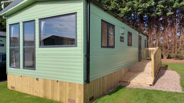 Accommodation at Rustling Pines at Knaresborough Lido in harrogate