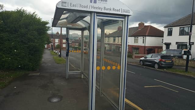 Bus Stop at East Road/Heeley Bank Road - Bus Stops in heeley