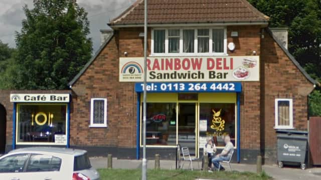 Dining at Rainbow Deli in killingbeck