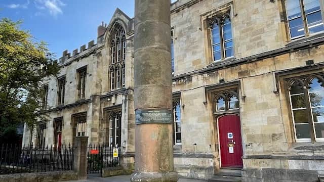 Roman column in Minster Yard - Monuments in york