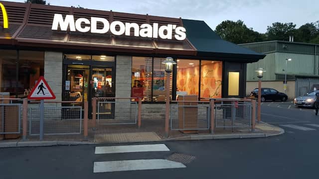 Dining at McDonald's in exley