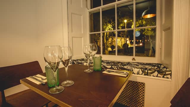 Dining at Alexander's Grand Café, Bar & Terrace in skipton