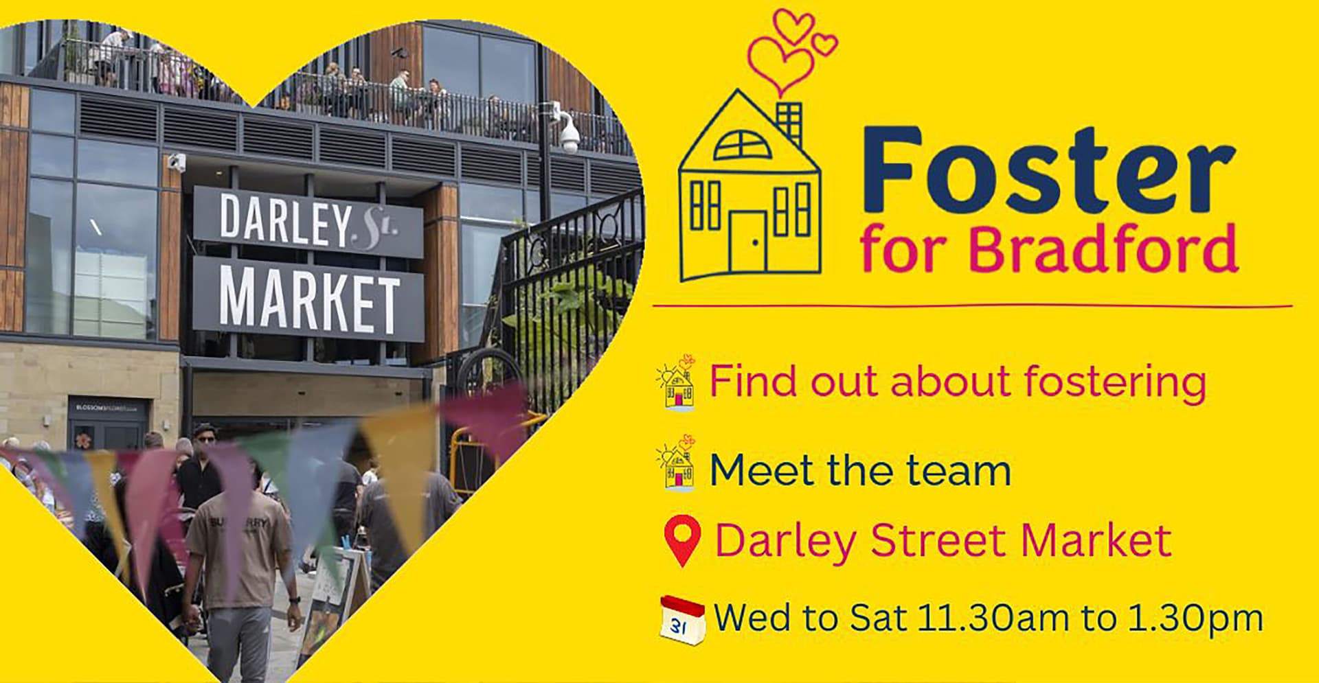 Fostering pop-up information stall at Darley Street Market – Week 2 Foster Care Fortnight