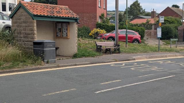 Bus Stop at CE Primary School - Bus Stops in robin hoods bay