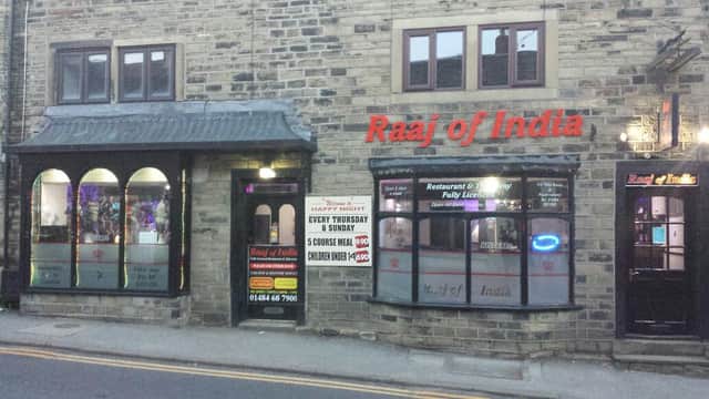 Dining at Raj Of India in holme valley