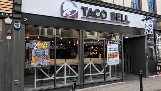 Dining at Taco Bell in doncaster