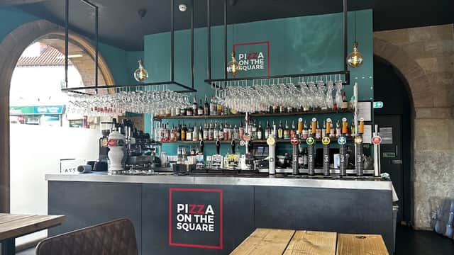 Dining at Pizza on the Square in malton