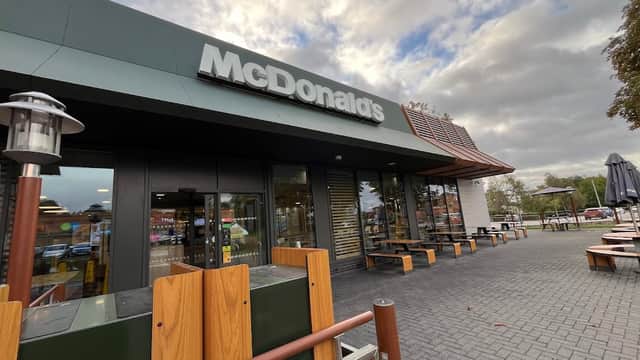 Dining at McDonald's in beverley